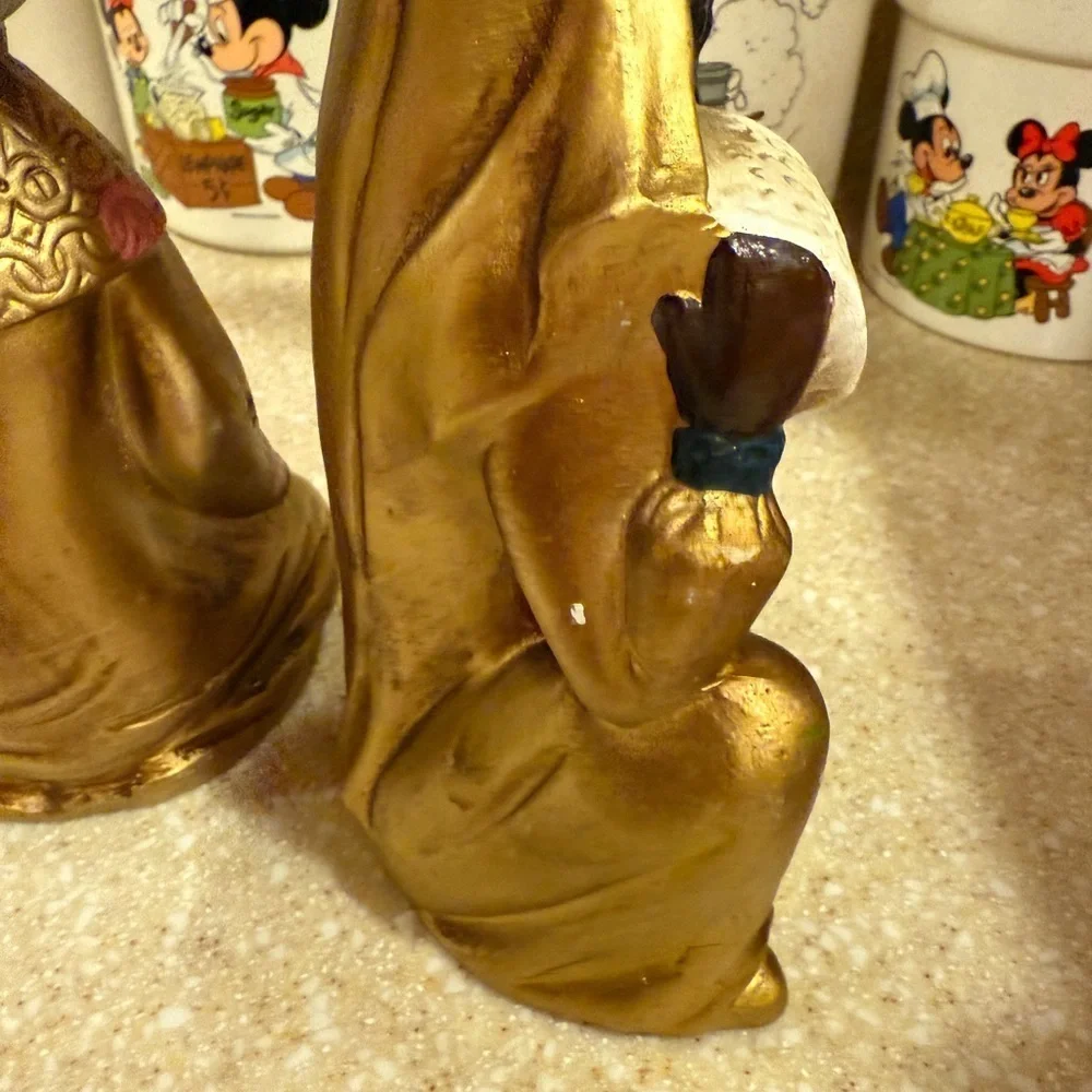 Vintage Ardco Holiday Golden Three Wise Men Christmas Figurines made in Japan